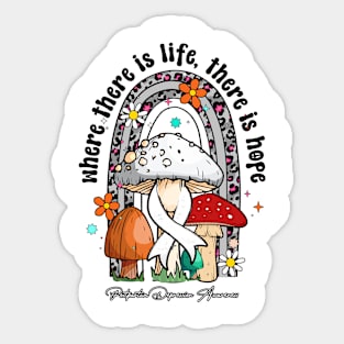 Postpartum Depression Awareness - life hope ribbon Sticker